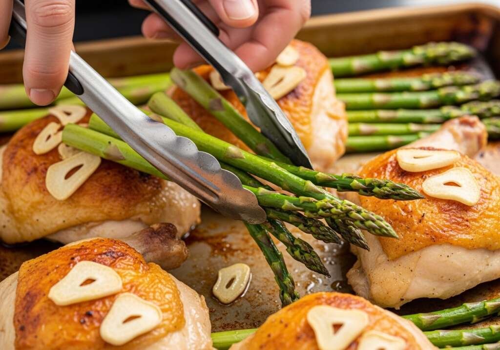 Garlic Butter Chicken and Asparagus