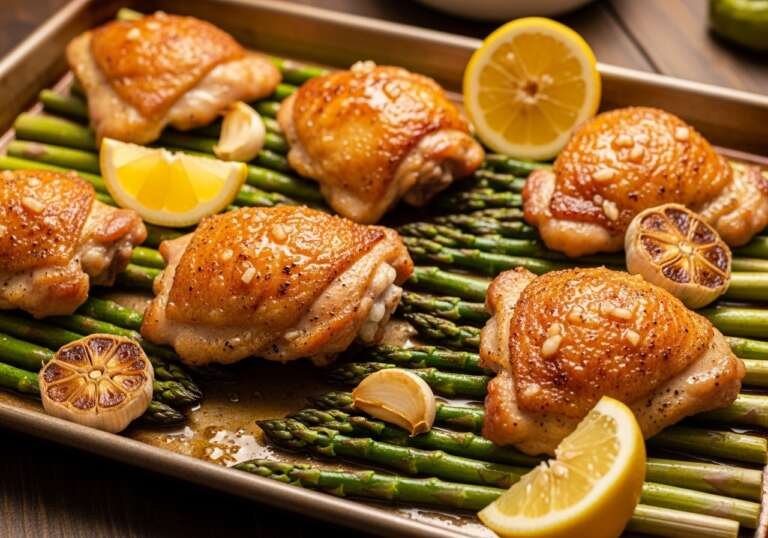 Garlic Butter Chicken and Asparagus