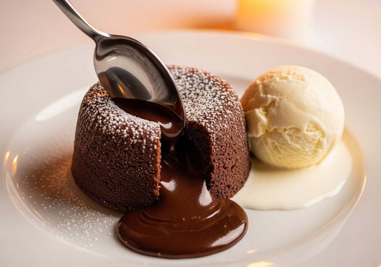 Air Fryer Chocolate Molten Lava Cake