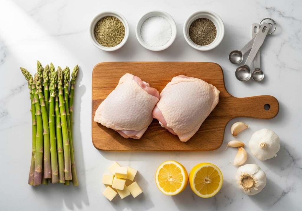 Garlic Butter Chicken and Asparagus