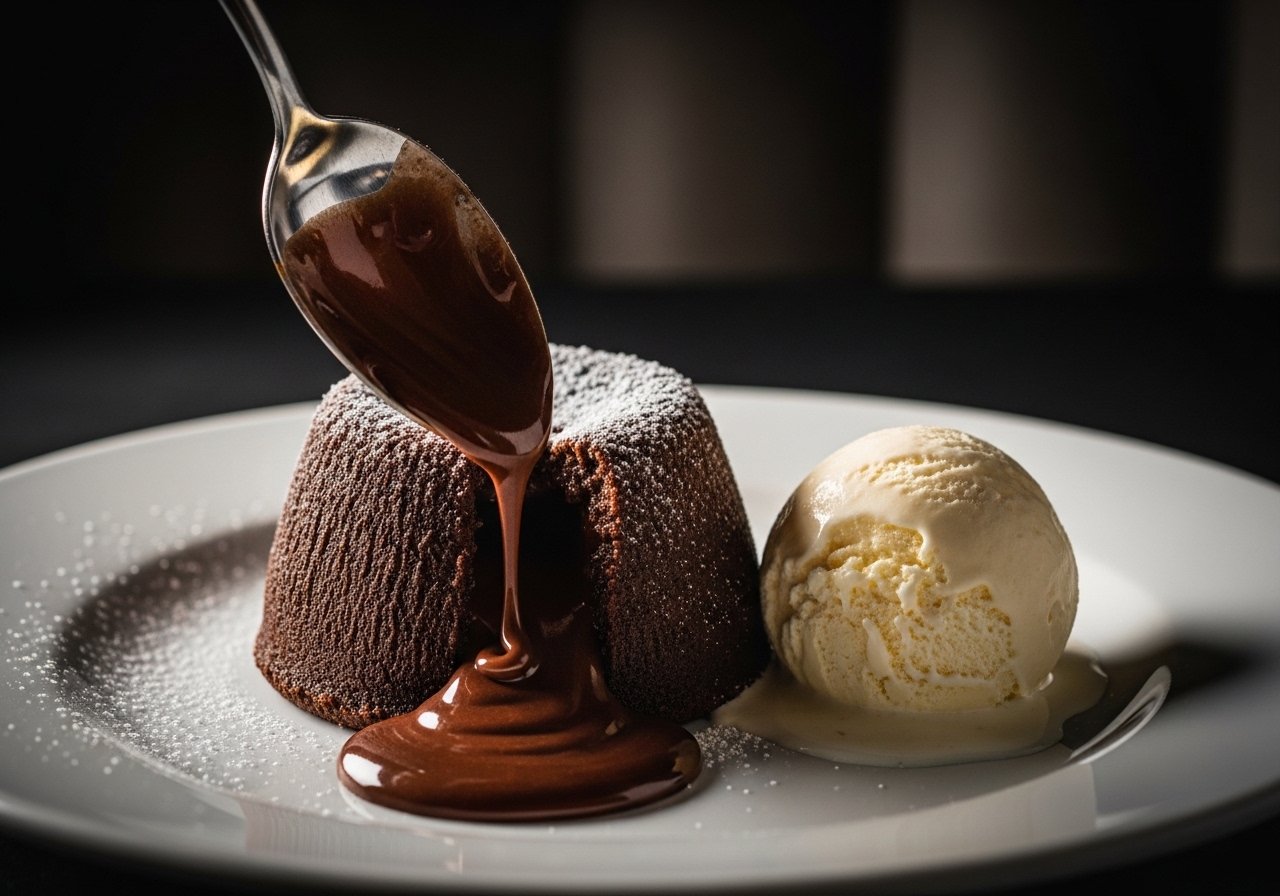 Air Fryer Chocolate Molten Lava Cake